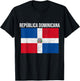 Republica Dominicana Dominican Republic Pride Flag Vintage T-Shirt - T-Shirt | Black