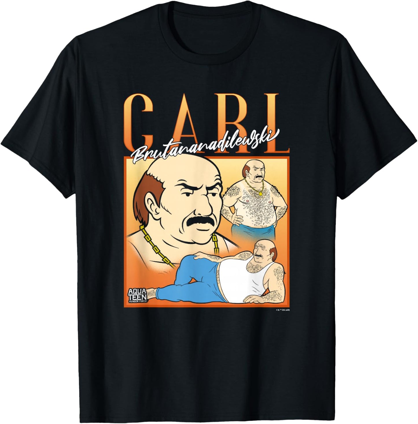 Aqua Teen Hunger Force Carl Brutananadilewski 90's Album T-Shirt - T-Shirt | Black