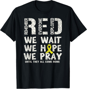 Remember Everyone Deployed - Red Friday Military T-Shirt - T-Shirt | Black