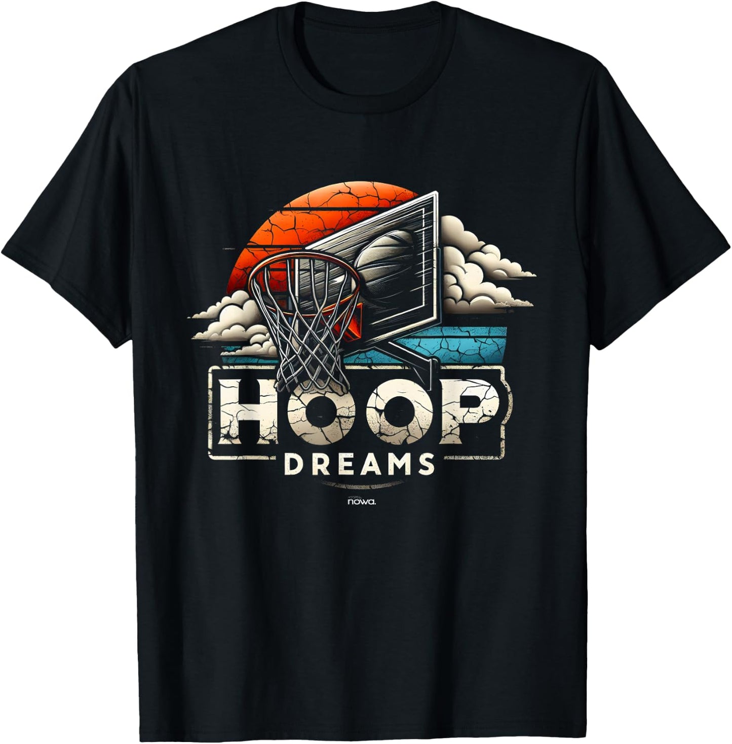 A Dream of Basketball on the Sundown Hoop T-Shirt - T-Shirt | Black