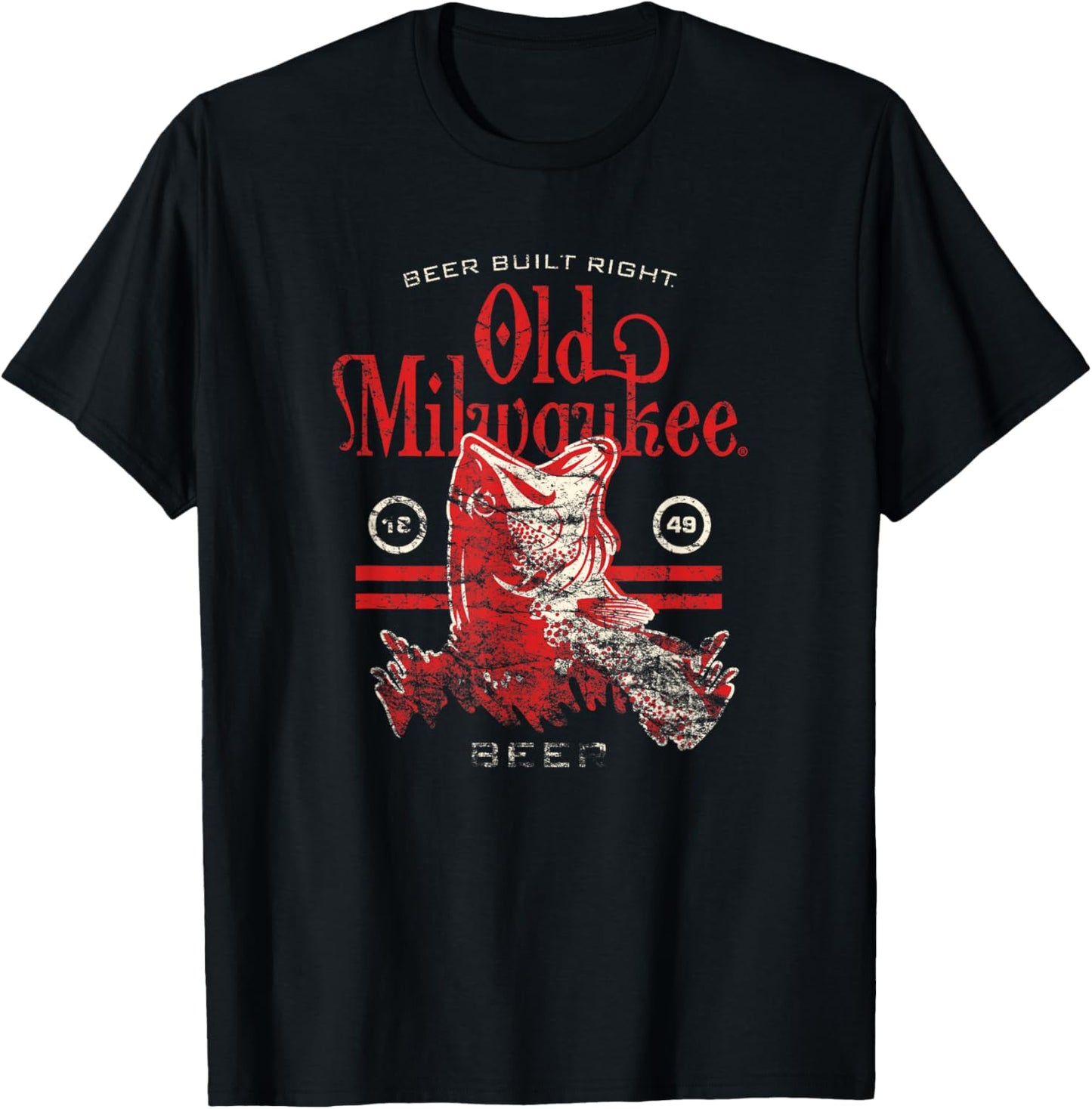 Old Milwaukee Style - Beer Built Right Bass T-Shirt - T-Shirt | Black