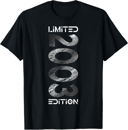 Limited Edition 2003 Man Woman 22th Birthday 22 T-Shirt - T-Shirt | Black