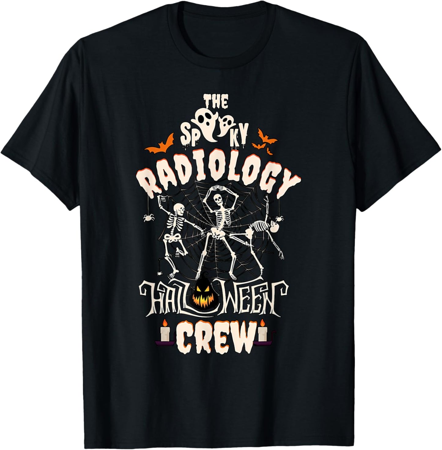 Spooky Halloween Radiology Tech Skeleton Xray CT Tech T-Shirt - T-Shirt | Black