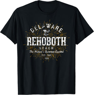 Retro Vintage Rehoboth Beach T-Shirt - T-Shirt | Black