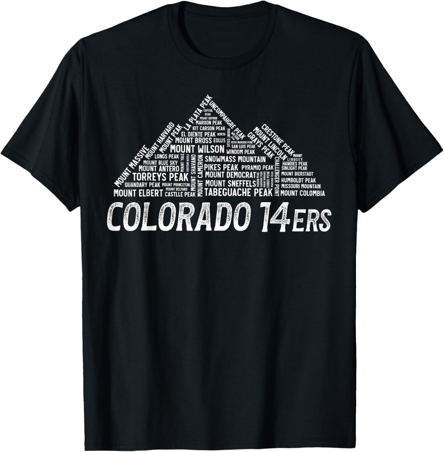 Colorado 14ers - Fourteeners - Rocky Mountain State Hiker T-Shirt - T-Shirt | Black