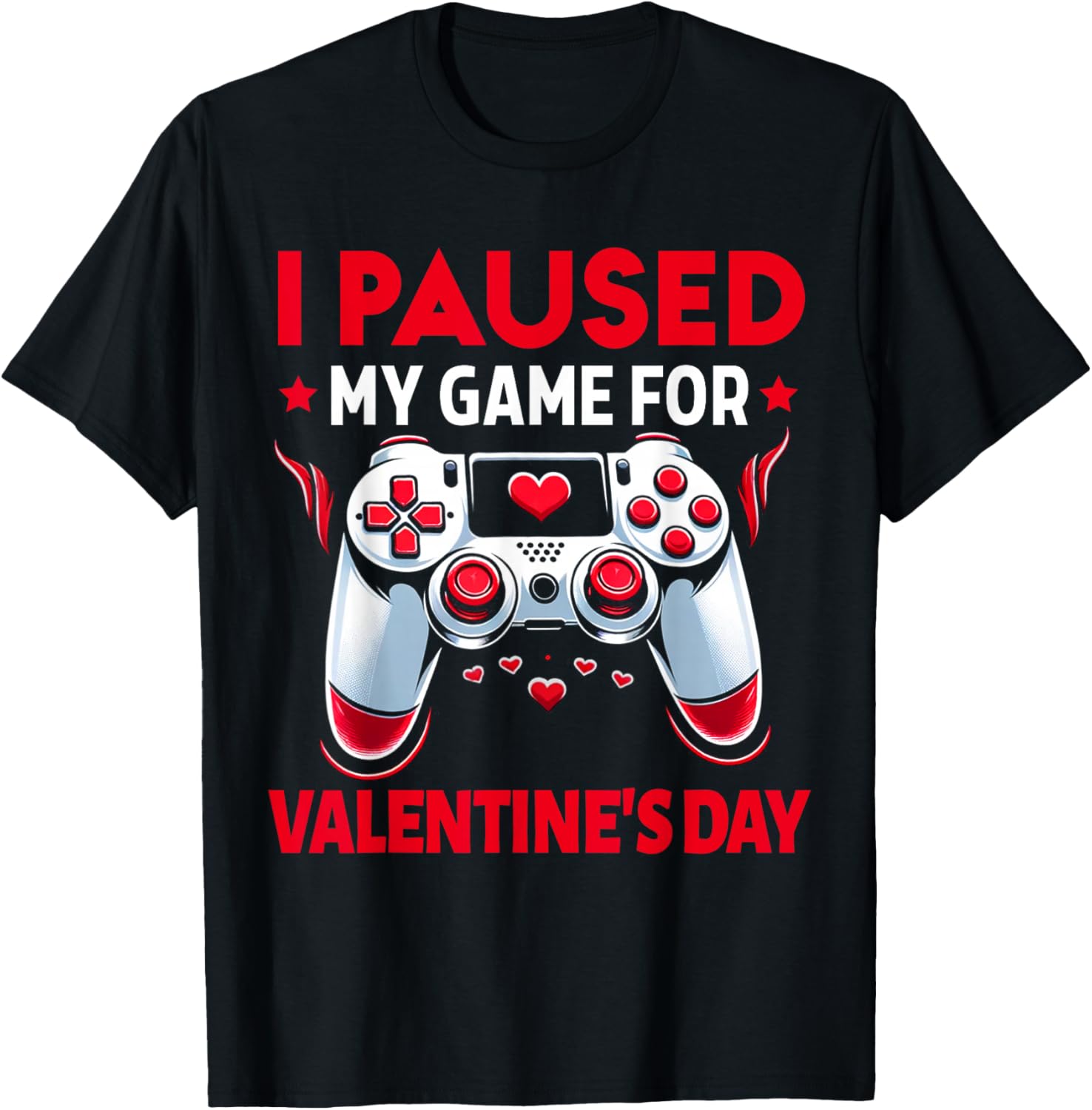 Valentines Day Gamer Valentines Day Gaming Men Boys Kids T-Shirt - T-Shirt | Black
