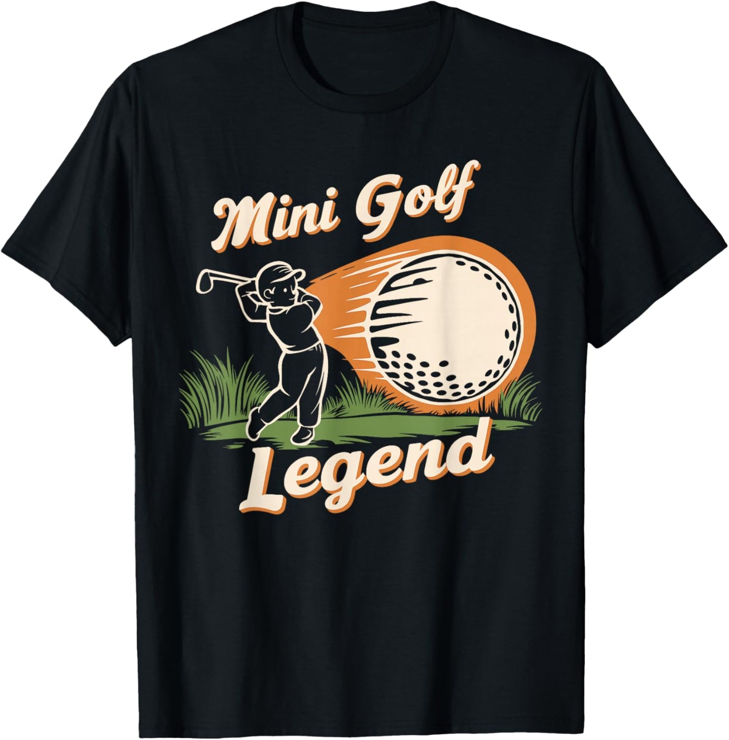 Mini Golf Legend Funny Mini Golf Champion Vintage Kids T-Shirt - T-Shirt | Black