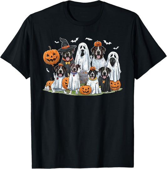 Dog Ghost Cute Dogs Dressed As Ghosts Funny Halloween Gifts T-Shirt - T-Shirt | Black