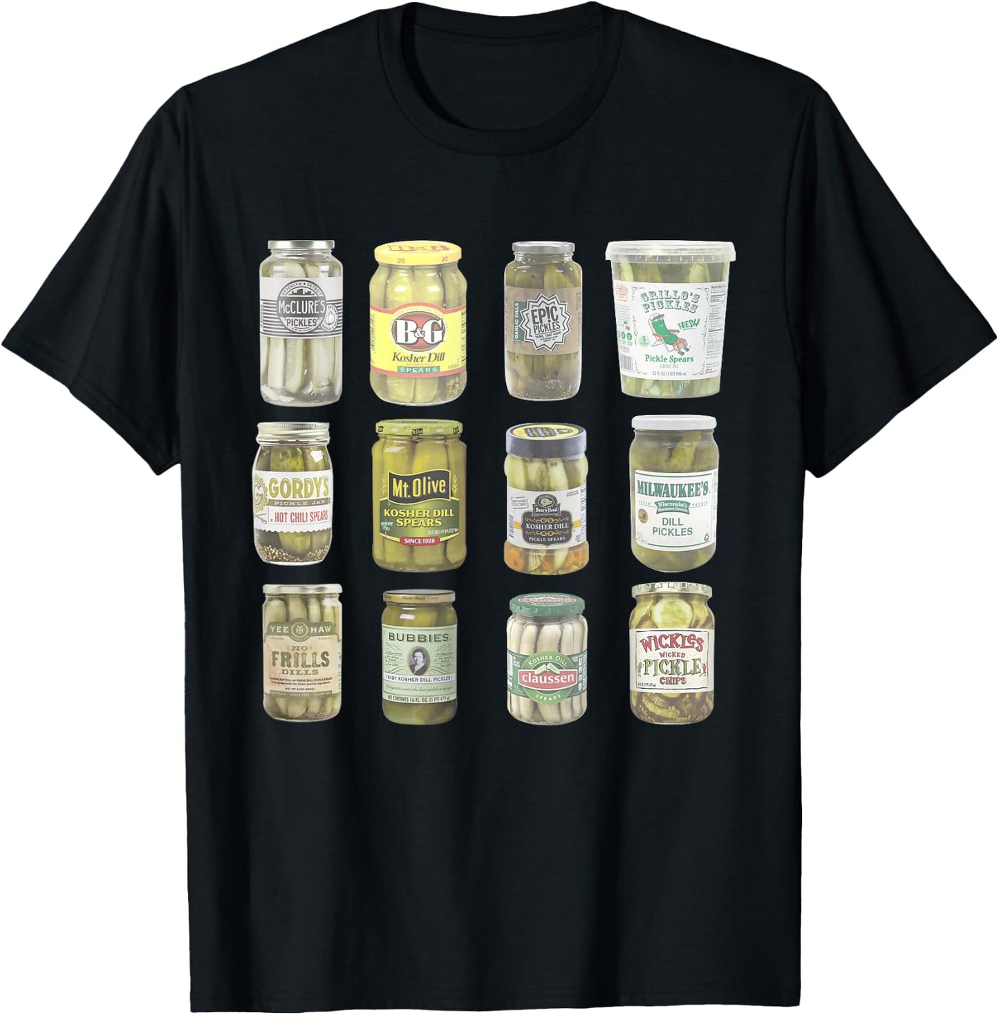 Vintage Canned Pickles Lovers T-Shirt - T-Shirt | Black