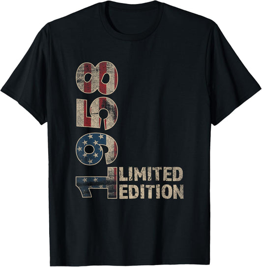 67th Birthday Gift men Vintage born 1958 turning 67 Year Old T-Shirt - T-Shirt | Black