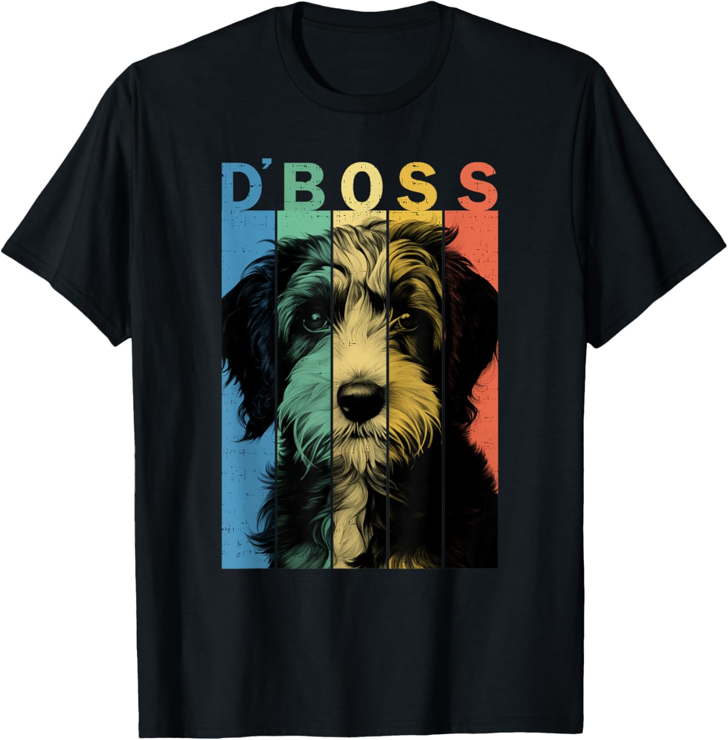 The Funny Bordoodle Boss Mom Dad Dog Lover T-Shirt - T-Shirt | Black