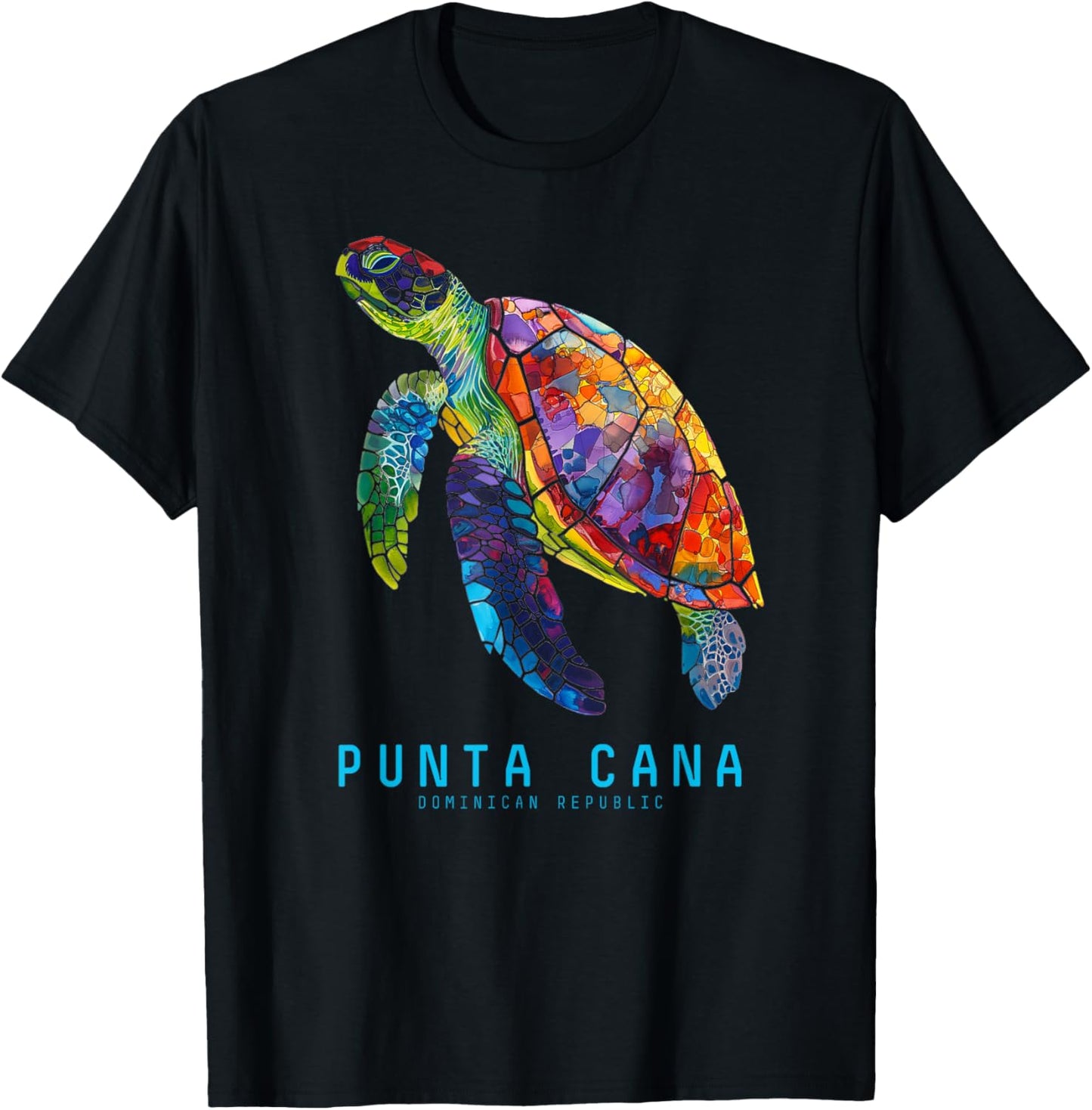 Punta Cana Dominican Republic Sea Turtle Holiday Beach T-Shirt - T-Shirt | Black