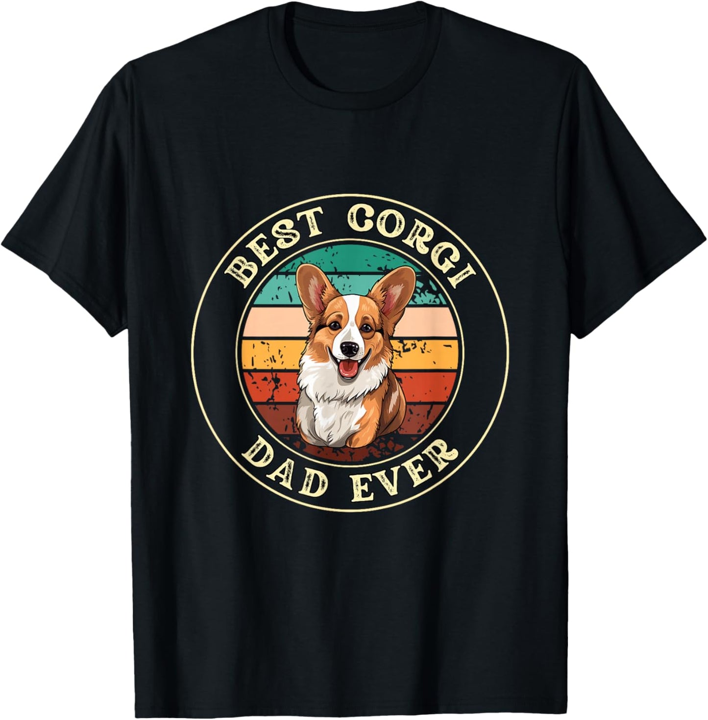 Funny Corgi Dad Gift T-Shirt - T-Shirt | Black