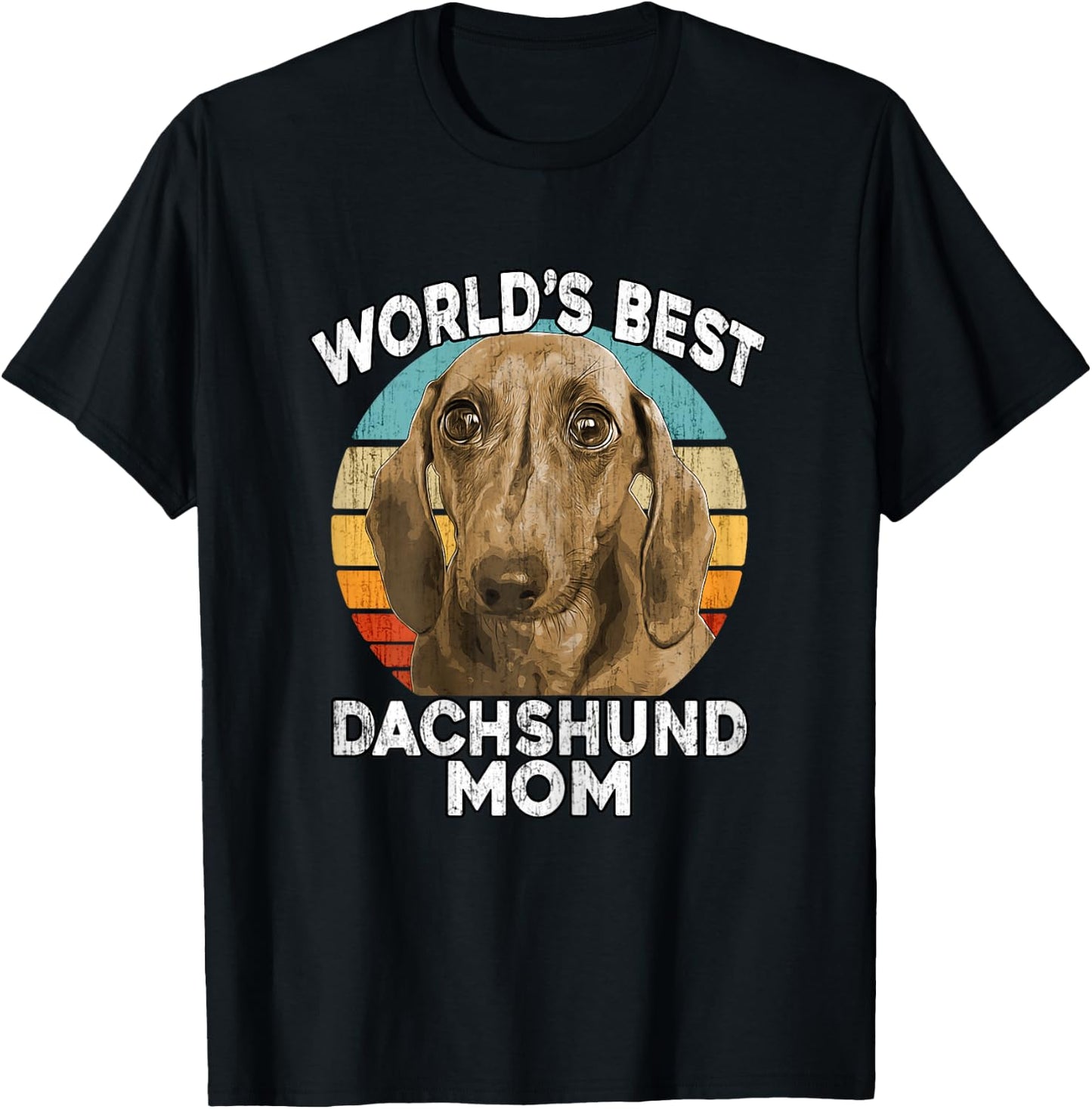 Dachshund Mother's Day - World's Best Daschund Mom Dog T-Shirt - T-Shirt | Black