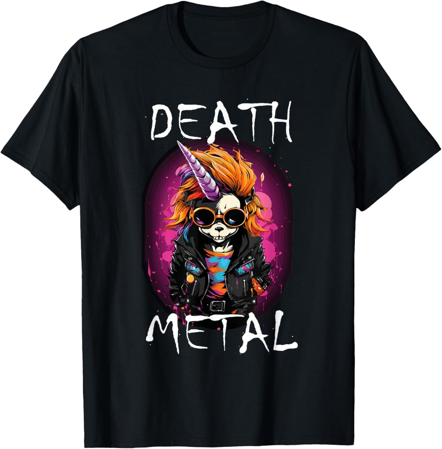 Death Metal Einhorn Rock Band Grind Core Thrash Speed Metal T-Shirt - T-Shirt | Black