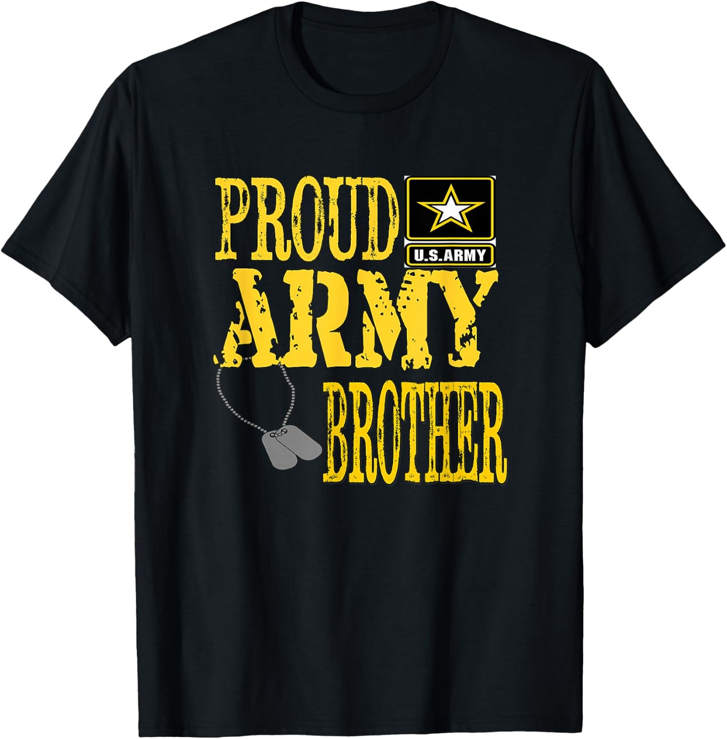 Proud Army Brother Military Pride T-Shirt - T-Shirt | Black