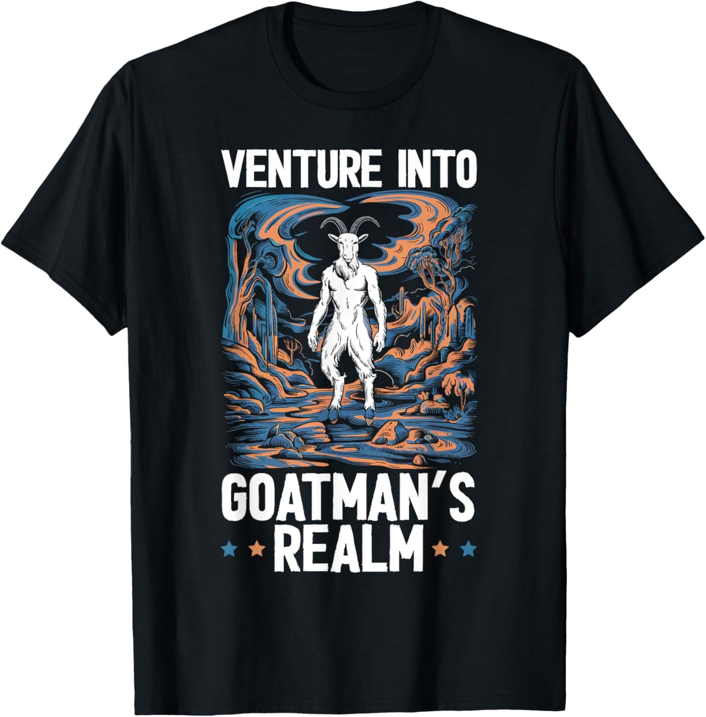 Goatman Legendary Creature Cryptozoology Cryptid T-Shirt - T-Shirt | Black