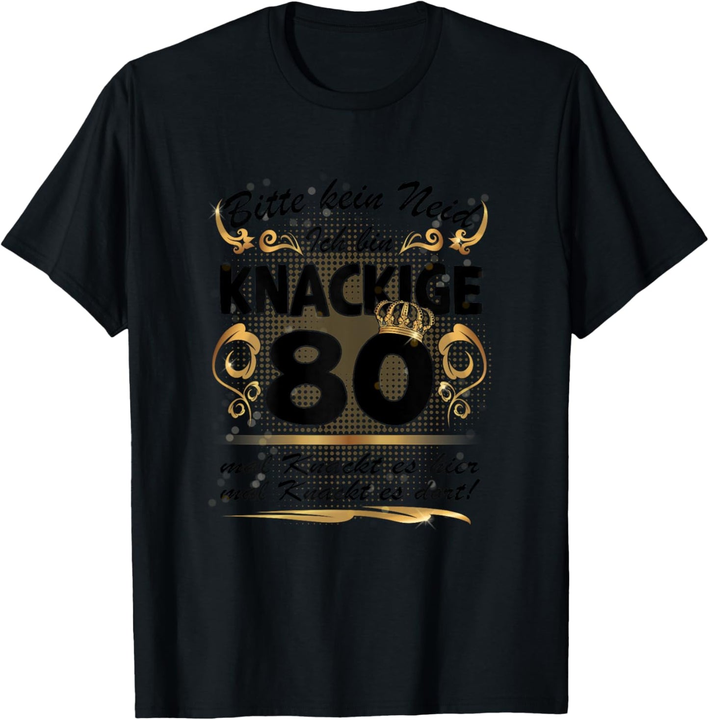 80 Jahre alt Mama Oma 80.Geburtstag Sprüche lustig Frauen T-Shirt - T-Shirt | Black