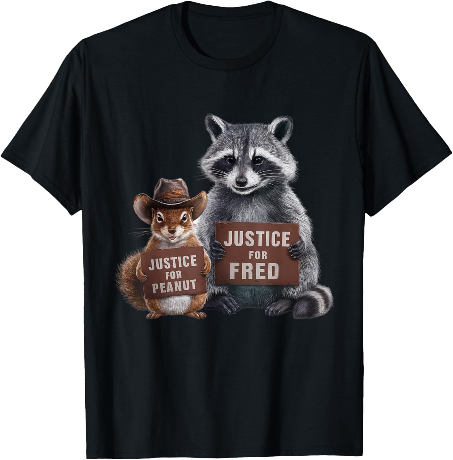 Justice For Peanut And Fred -Kids Black Cartoon Classic T-Shirt - T-Shirt | Black