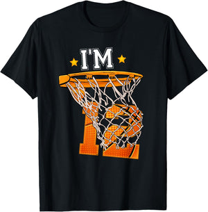 12th Birthday Basketball Shirt I'm 12 Boy Girl 12th Birthday T-Shirt - T-Shirt | Black