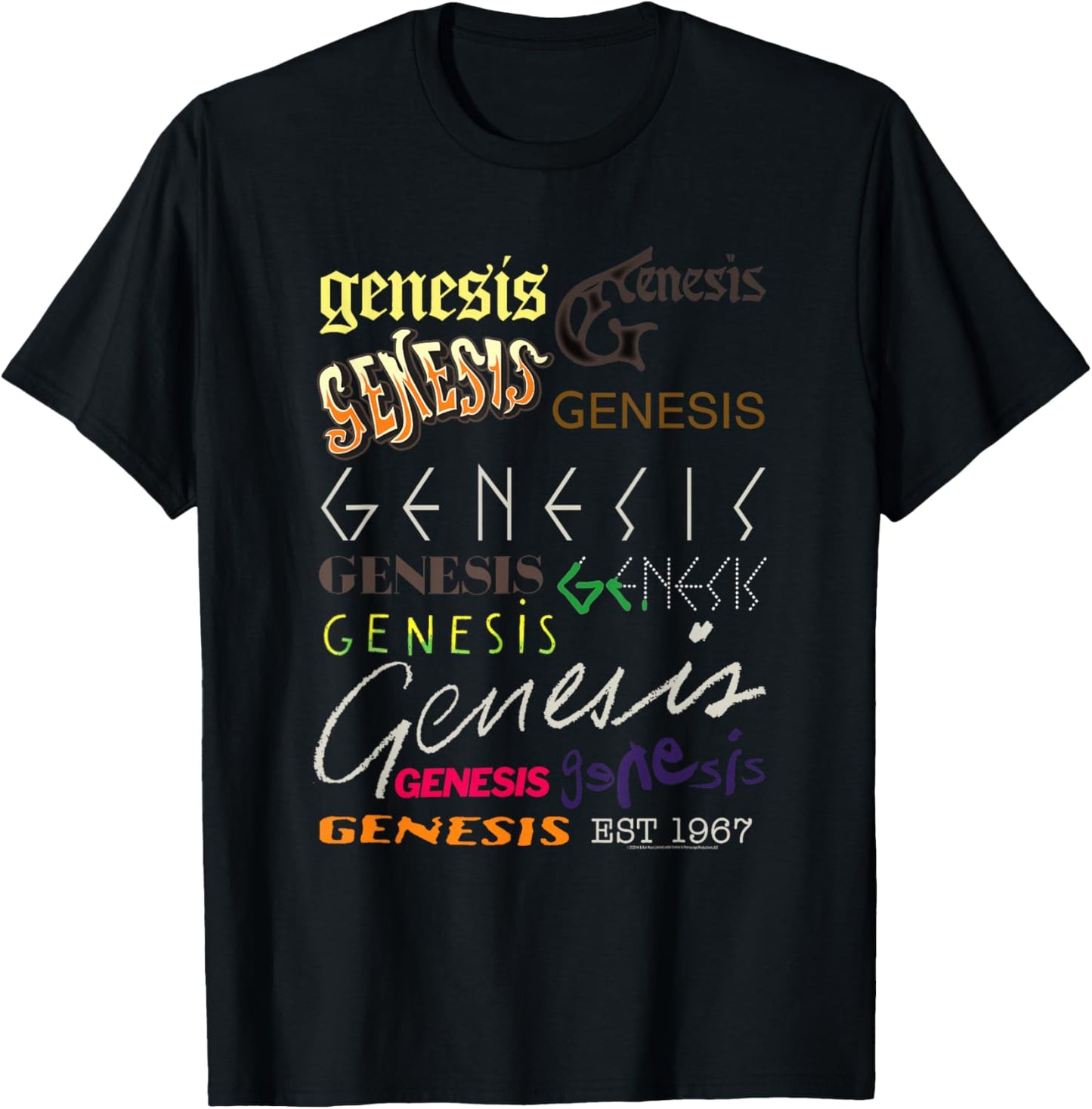Genesis Logo History Since 1967 T-Shirt - T-Shirt | Black