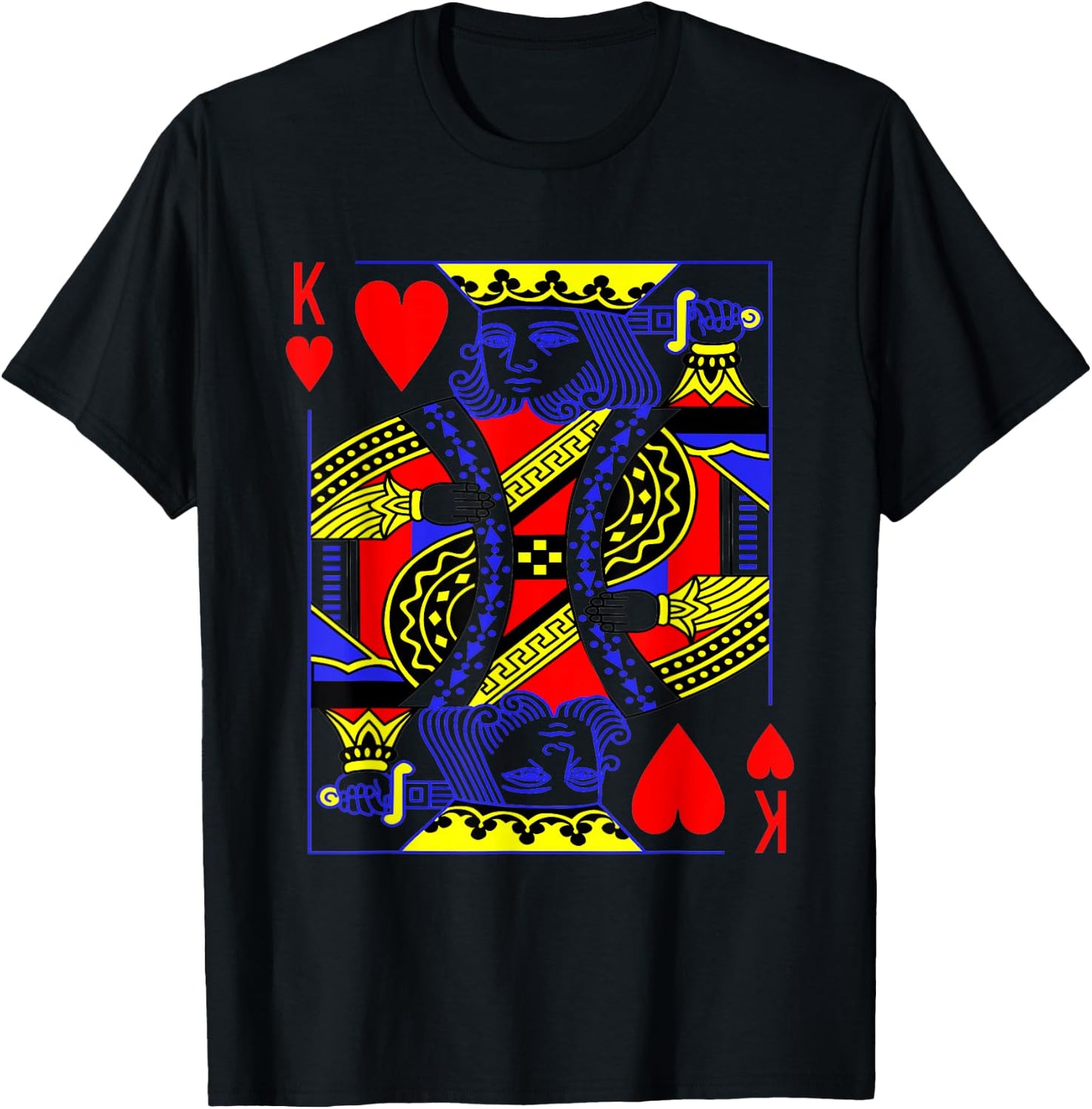 Funny King of Hearts Costume Magic Poker Card Math Geek T-Shirt - T-Shirt | Black