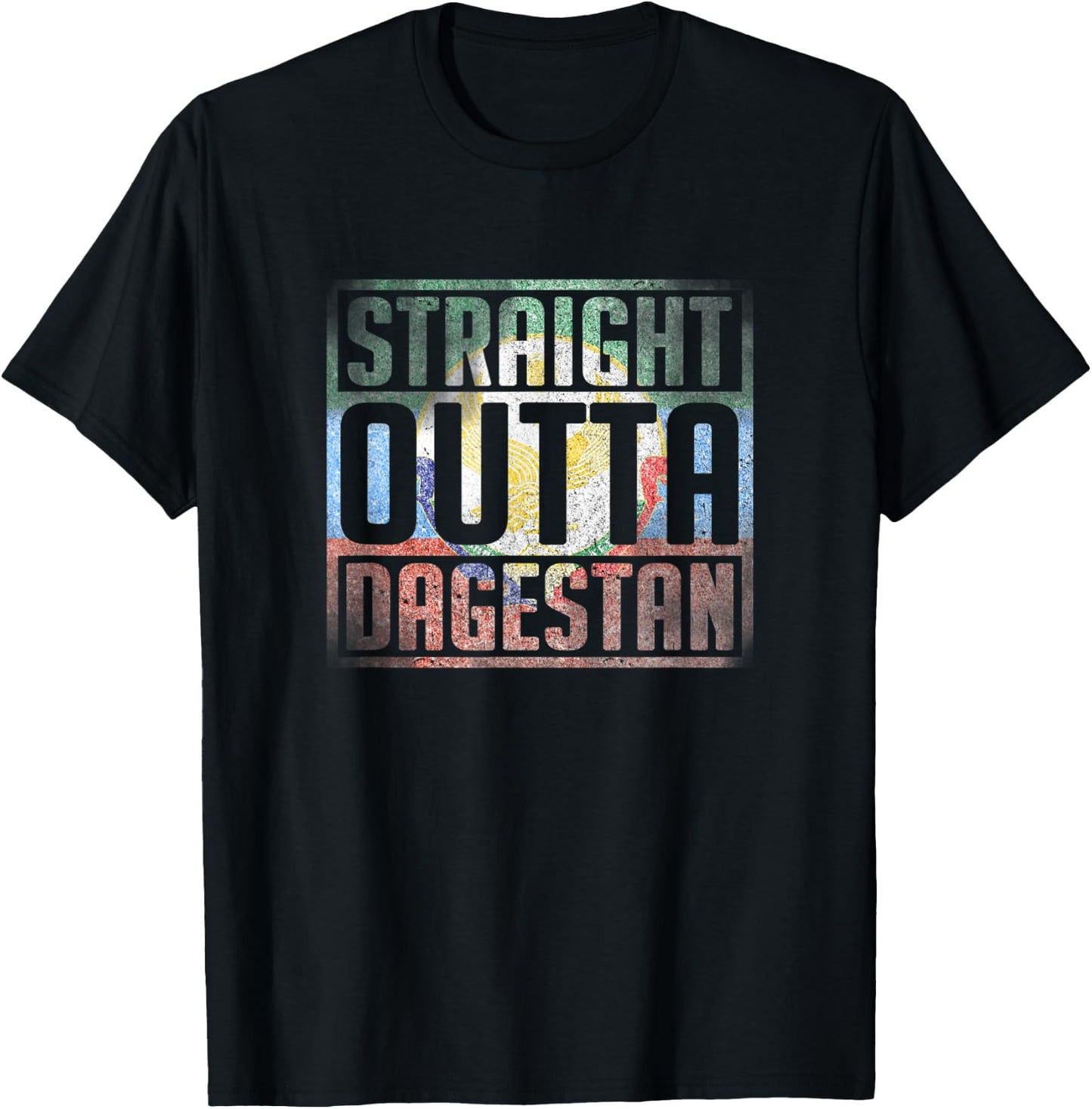 Degestan Power, Vintage Dagestan, Dagestan Flag, Dagestan T-Shirt - T-Shirt | Black