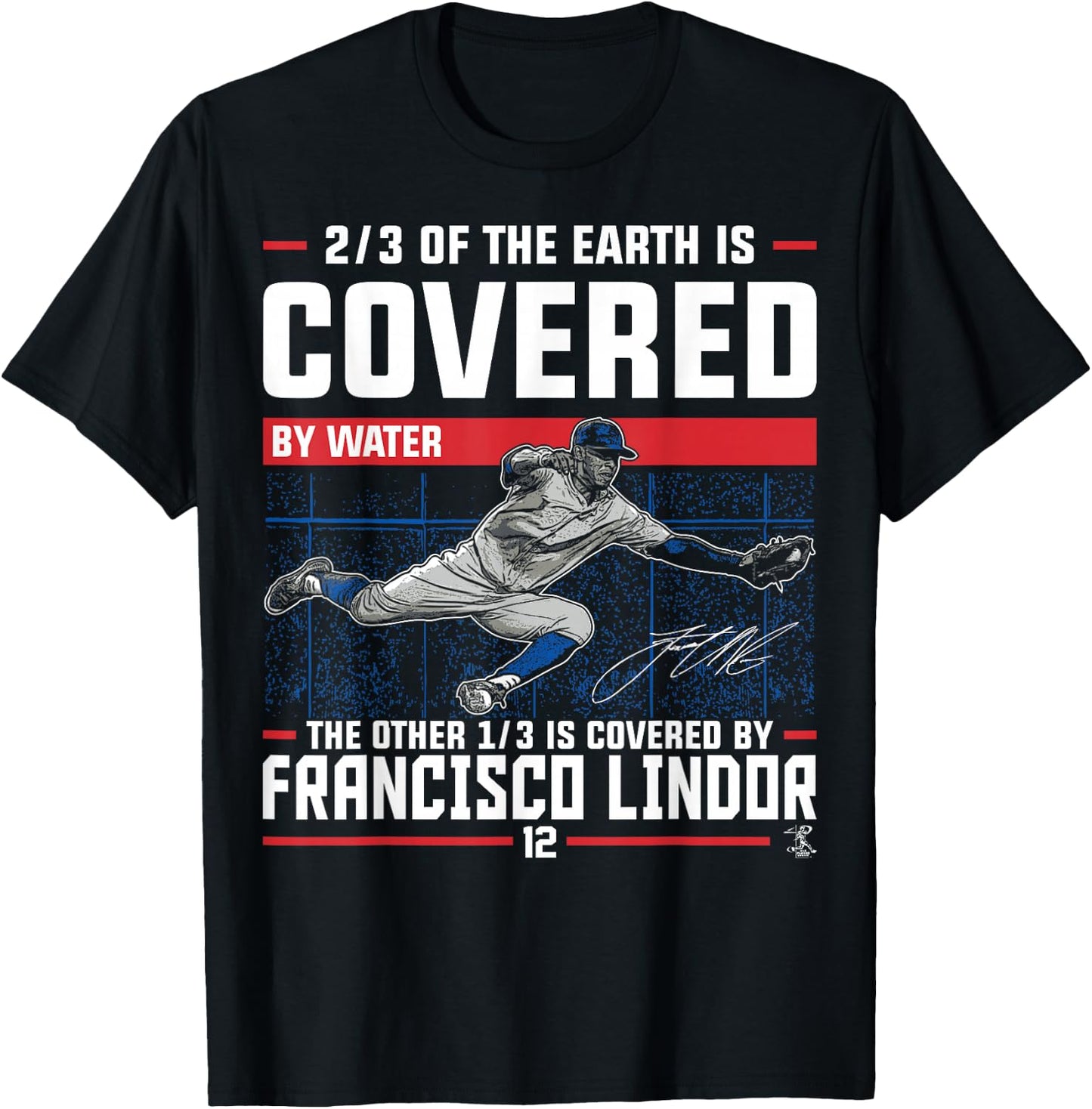Francisco Lindor Covered by - Apparel T-Shirt - T-Shirt | Black