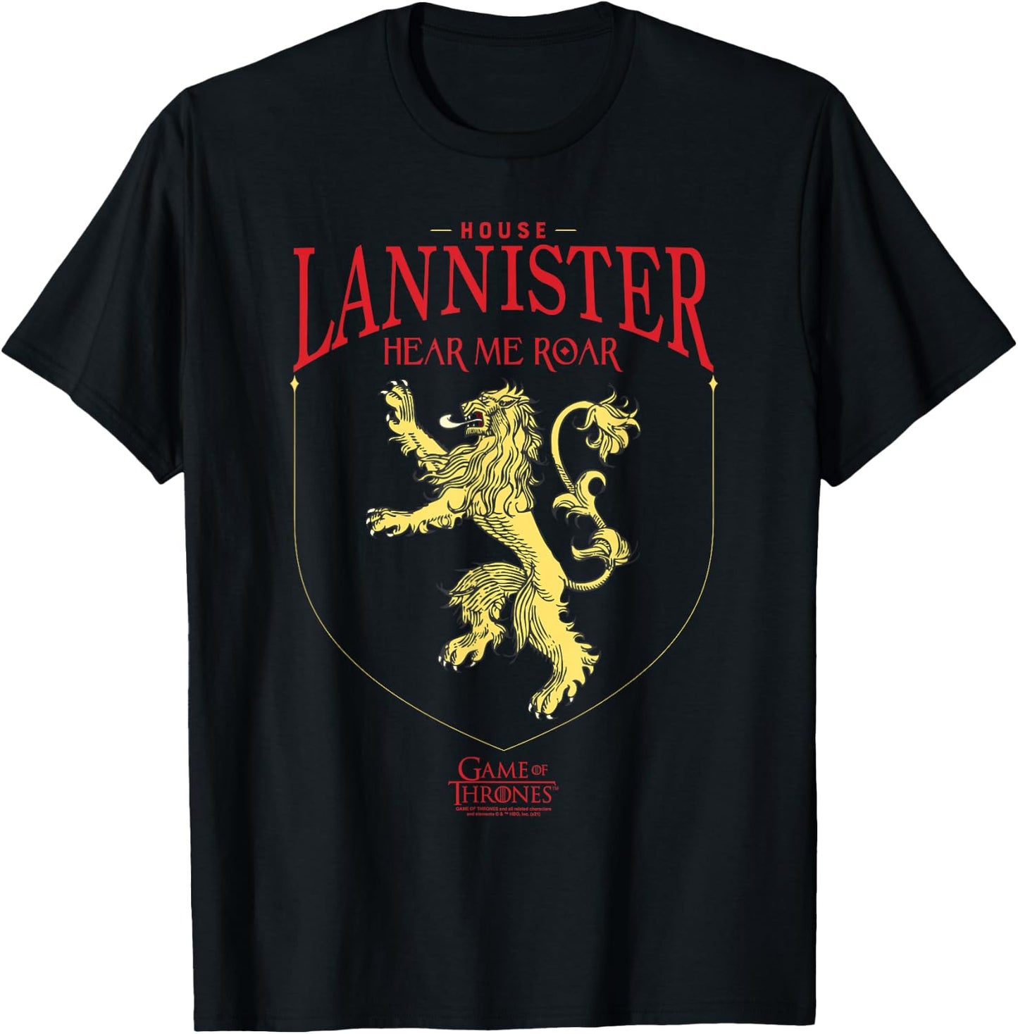 Game of Thrones House Lannister Sigil T-Shirt - T-Shirt | Black