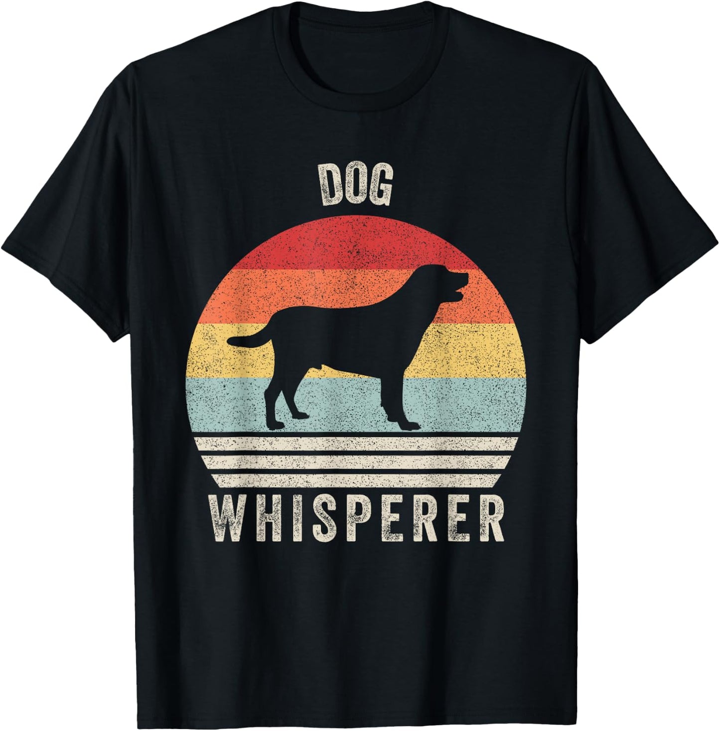 Vintage Retro Dog Whisperer Shirt Funny Dog T-Shirt - T-Shirt | Black
