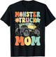 Monster Truck Mom Groovy Truck Lover Mom Female T-Shirt - T-Shirt | Black