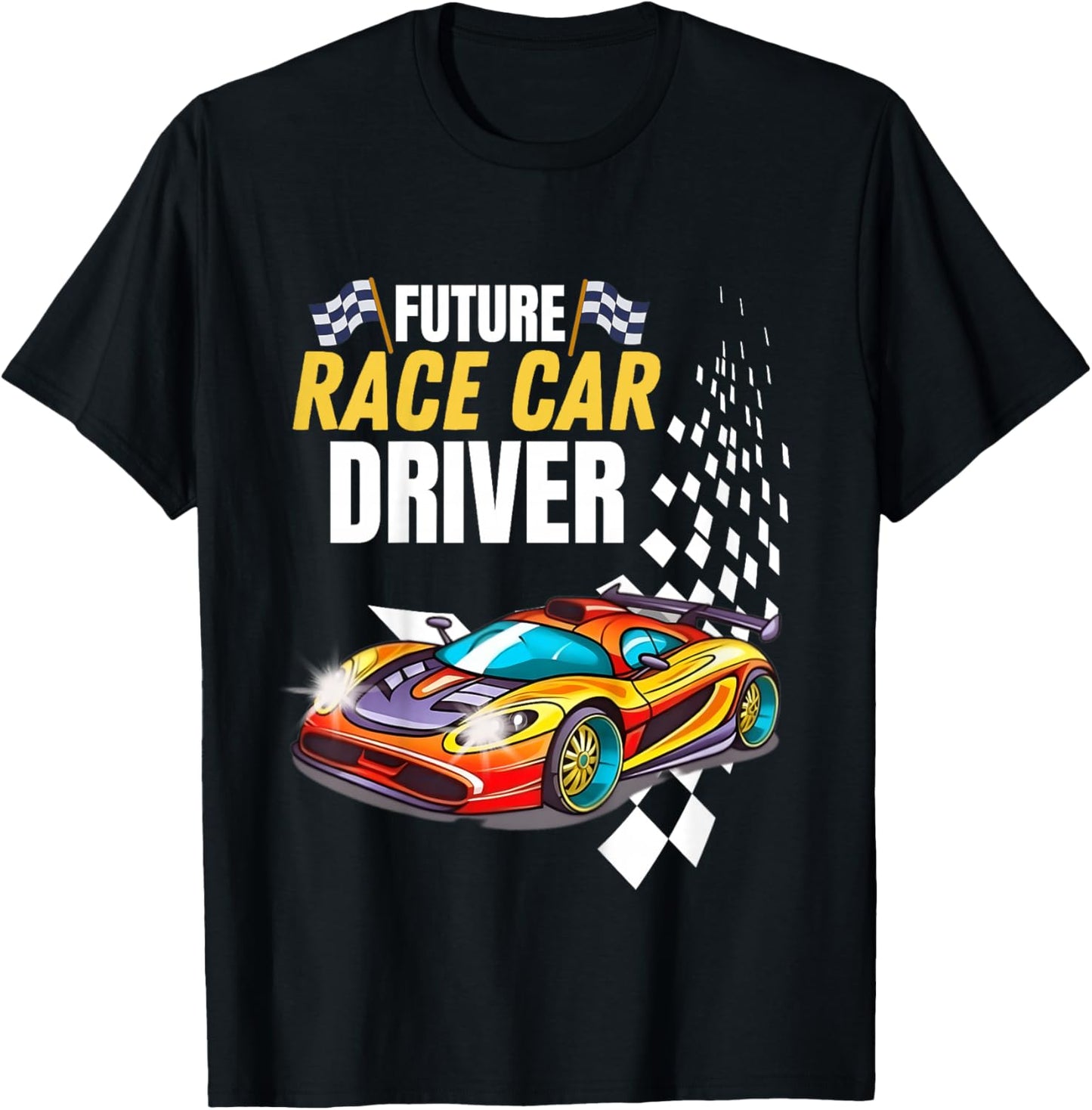 Funny Sarcastic Graphic Design Future Race Car Driver T-Shirt - T-Shirt | Black