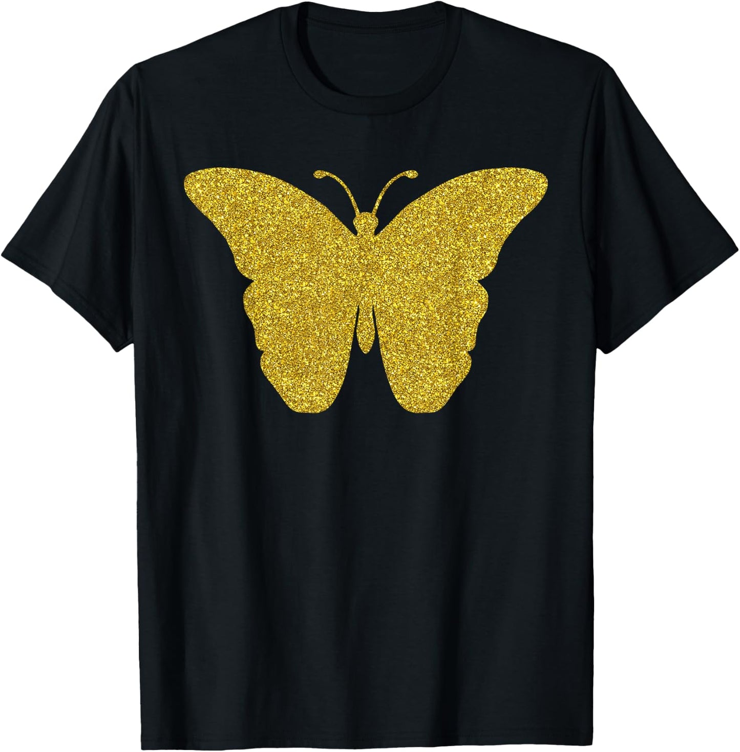 Butterfly Golden Insect Animal Gift Girls T-Shirt - T-Shirt | Black