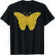 Butterfly Golden Insect Animal Gift Girls T-Shirt - T-Shirt | Black