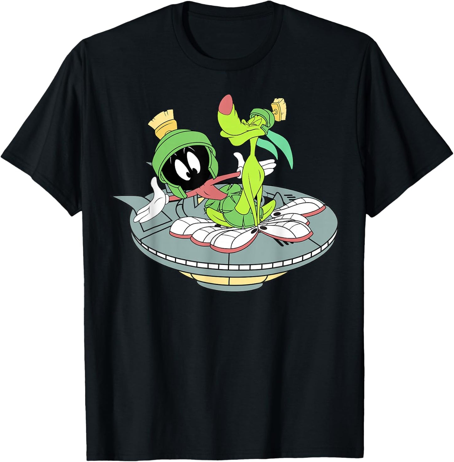 Looney Tunes Marvin The Martian & K-9 Flight T-Shirt - T-Shirt | Black