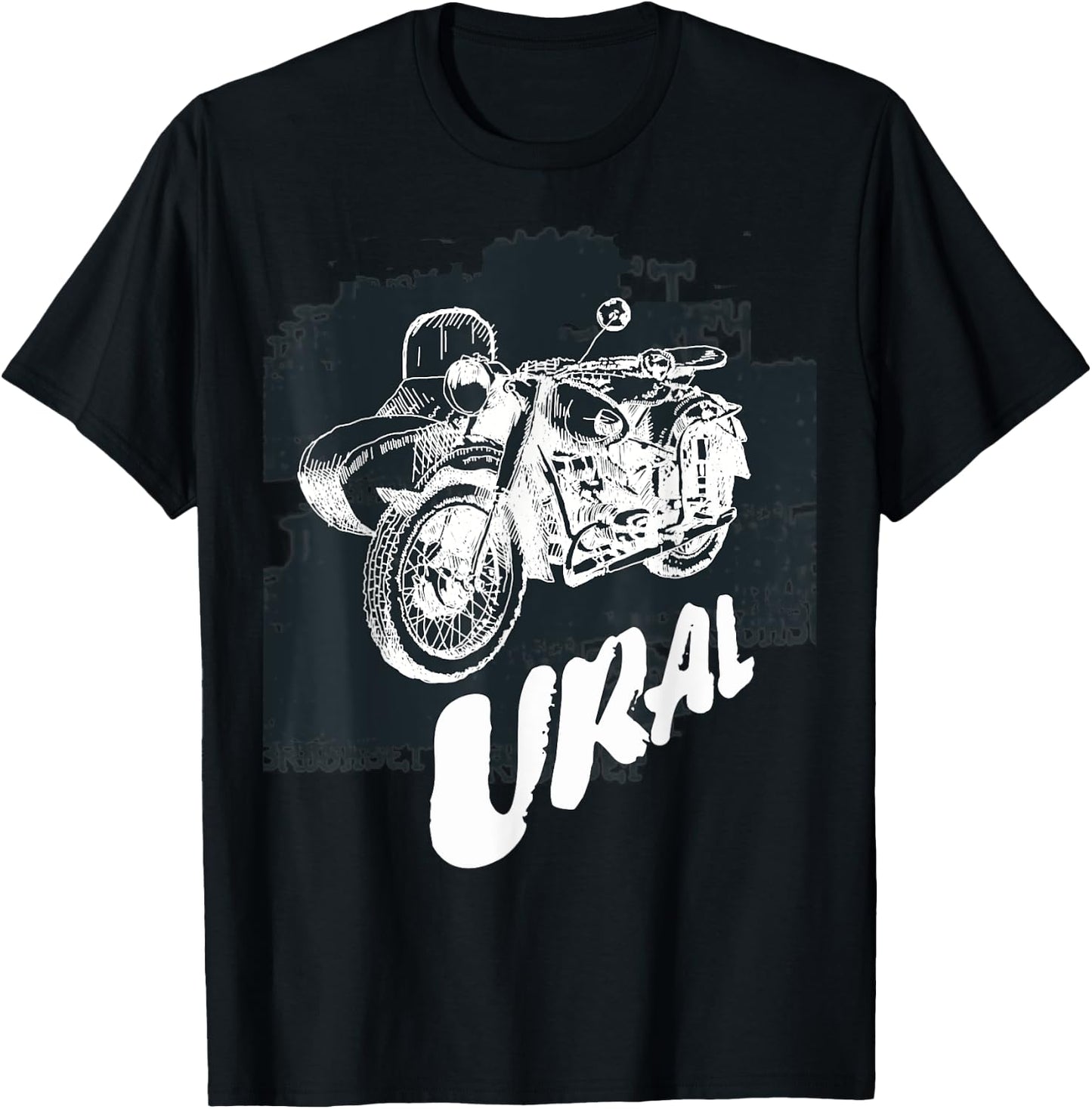 Retro Motorcycle Ural - Vintage Sidecar Motorbike T-Shirt - T-Shirt | Black