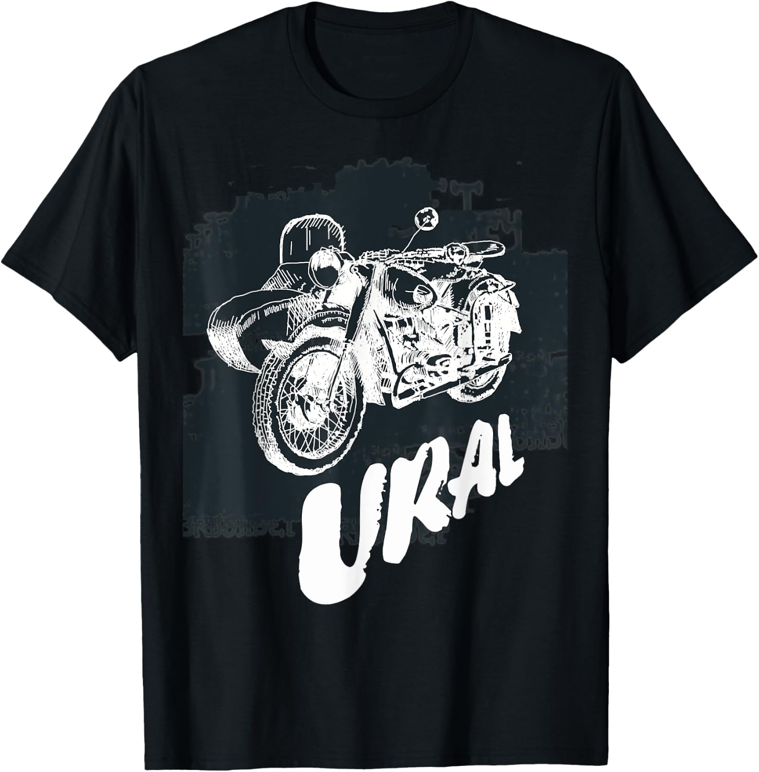Retro Motorcycle Ural - Vintage Sidecar Motorbike T-Shirt - T-Shirt | Black