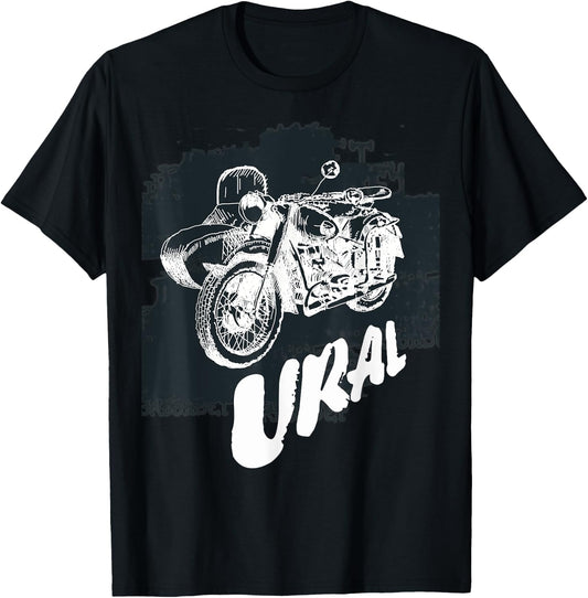 Retro Motorcycle Ural - Vintage Sidecar Motorbike T-Shirt - T-Shirt | Black