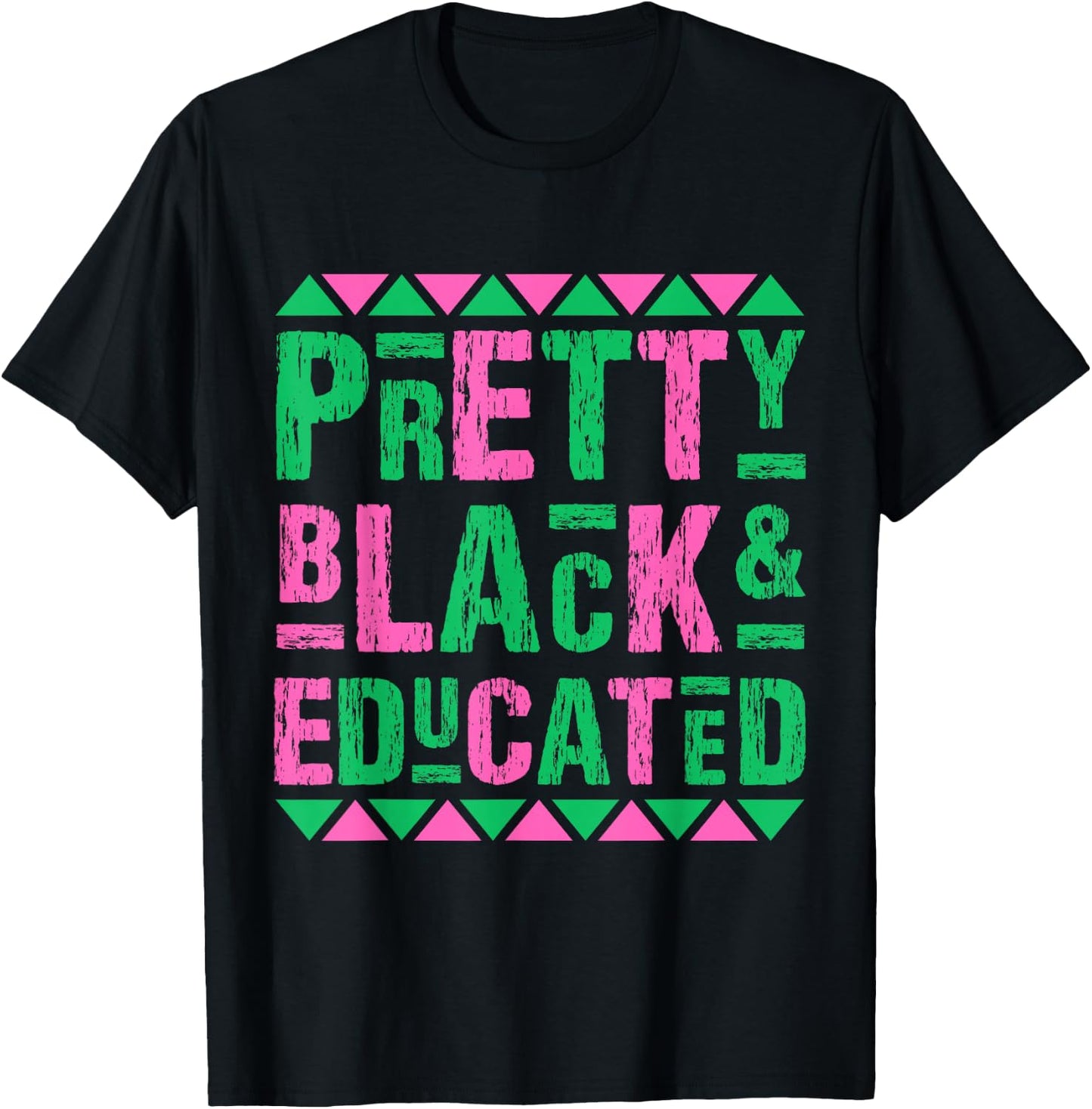 Vintage Alpha Pretty Black And Educated Alpha Hand Sign 1908 T-Shirt - T-Shirt | Black
