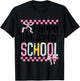 Happy Last Day of School Girls Coquette Bow Hello Summer T-Shirt - T-Shirt | Black