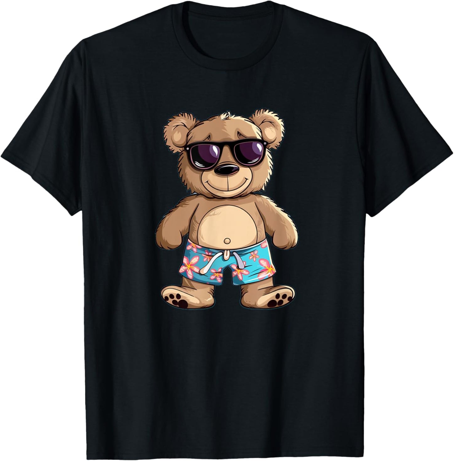 Pretty Teddy with swimming trunks Costume for Boys and Girls T-Shirt - T-Shirt | Black