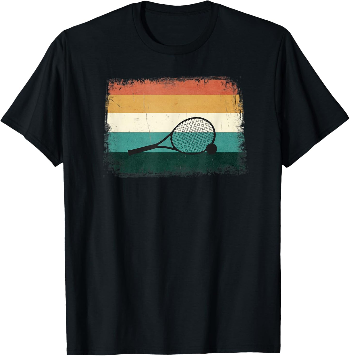 Retro Tennis Rackets / Racquets: Cool Vintage Tennis Player T-Shirt - T-Shirt | Black