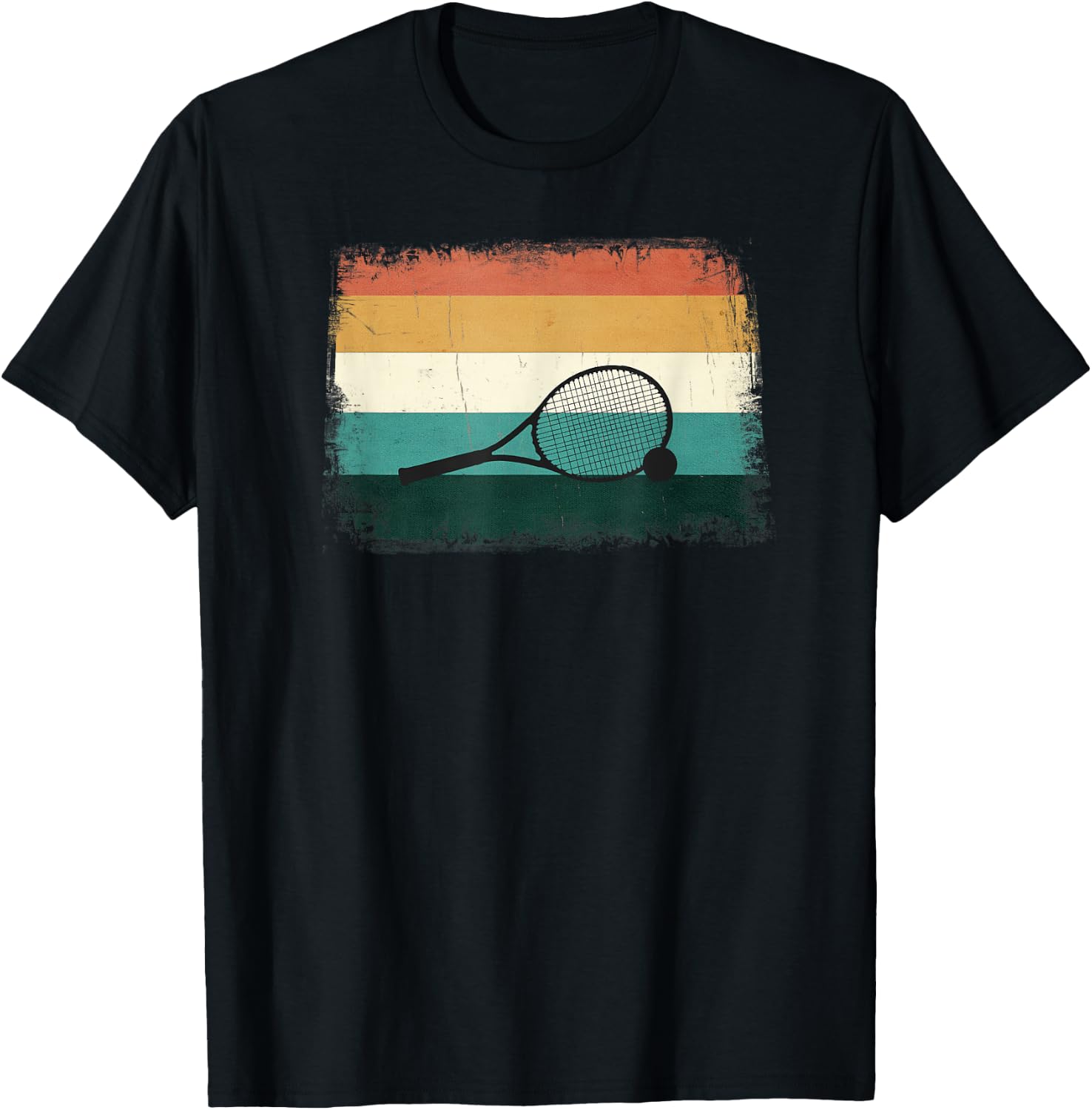 Retro Tennis Rackets / Racquets: Cool Vintage Tennis Player T-Shirt - T-Shirt | Black