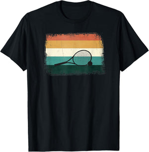 Retro Tennis Rackets / Racquets: Cool Vintage Tennis Player T-Shirt - T-Shirt | Black