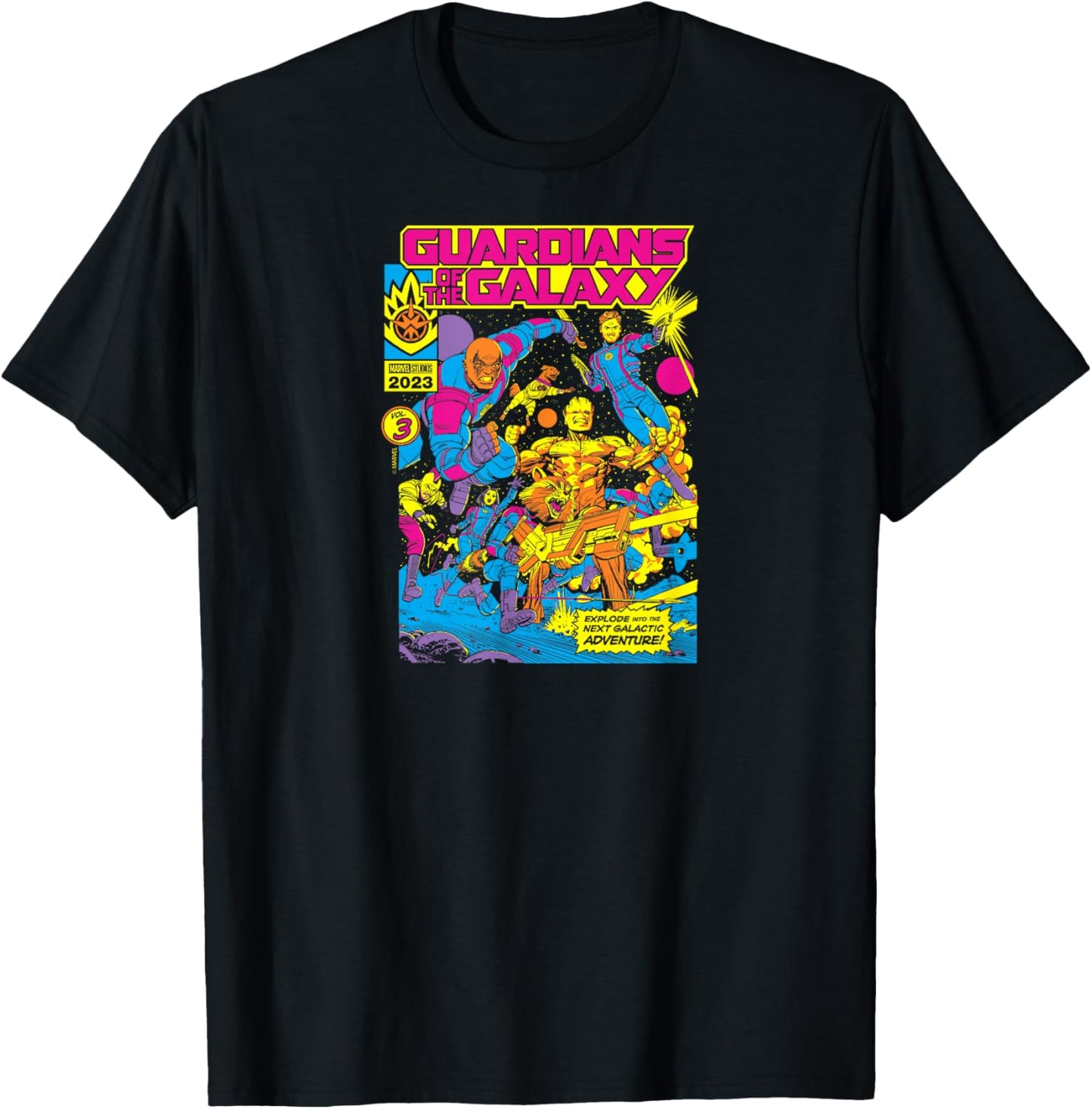 Guardians of The Galaxy - Blacklight T-Shirt - T-Shirt | Black