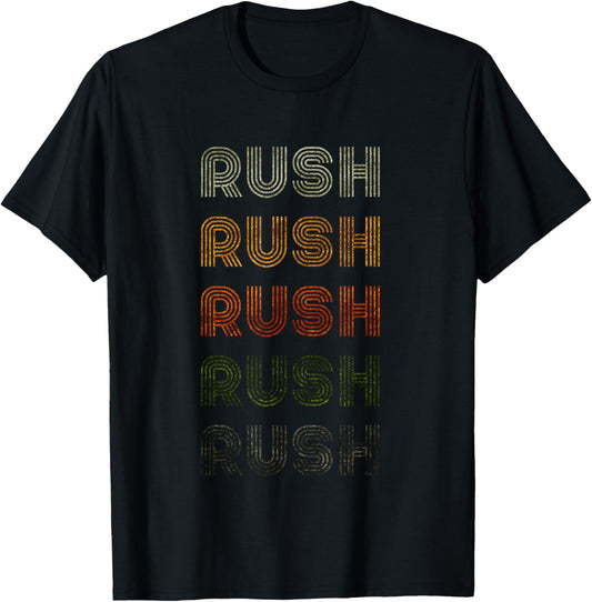 Love Heart Rush Grunge Vintage Style Black Rush T-Shirt - T-Shirt | Black