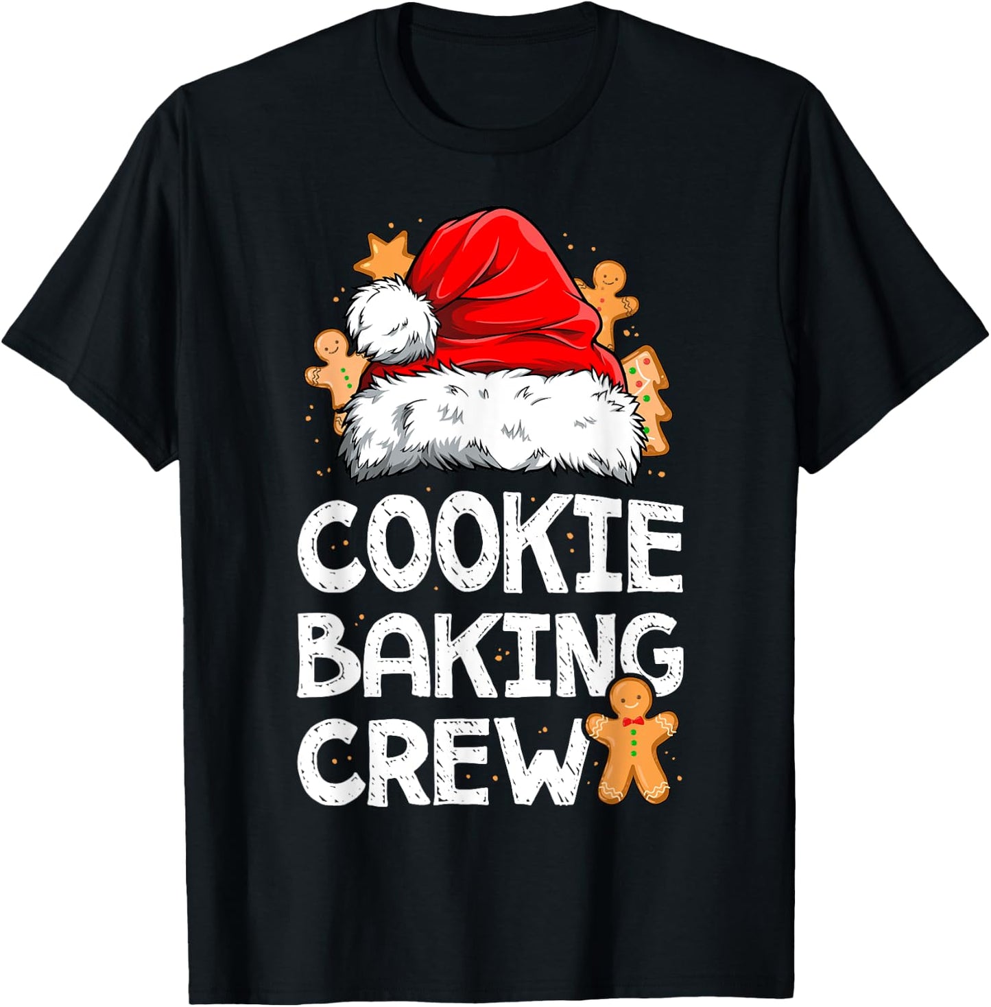 Cookie Baking Crew Christmas Santa Family Gingerbread Team T-Shirt - T-Shirt | Black