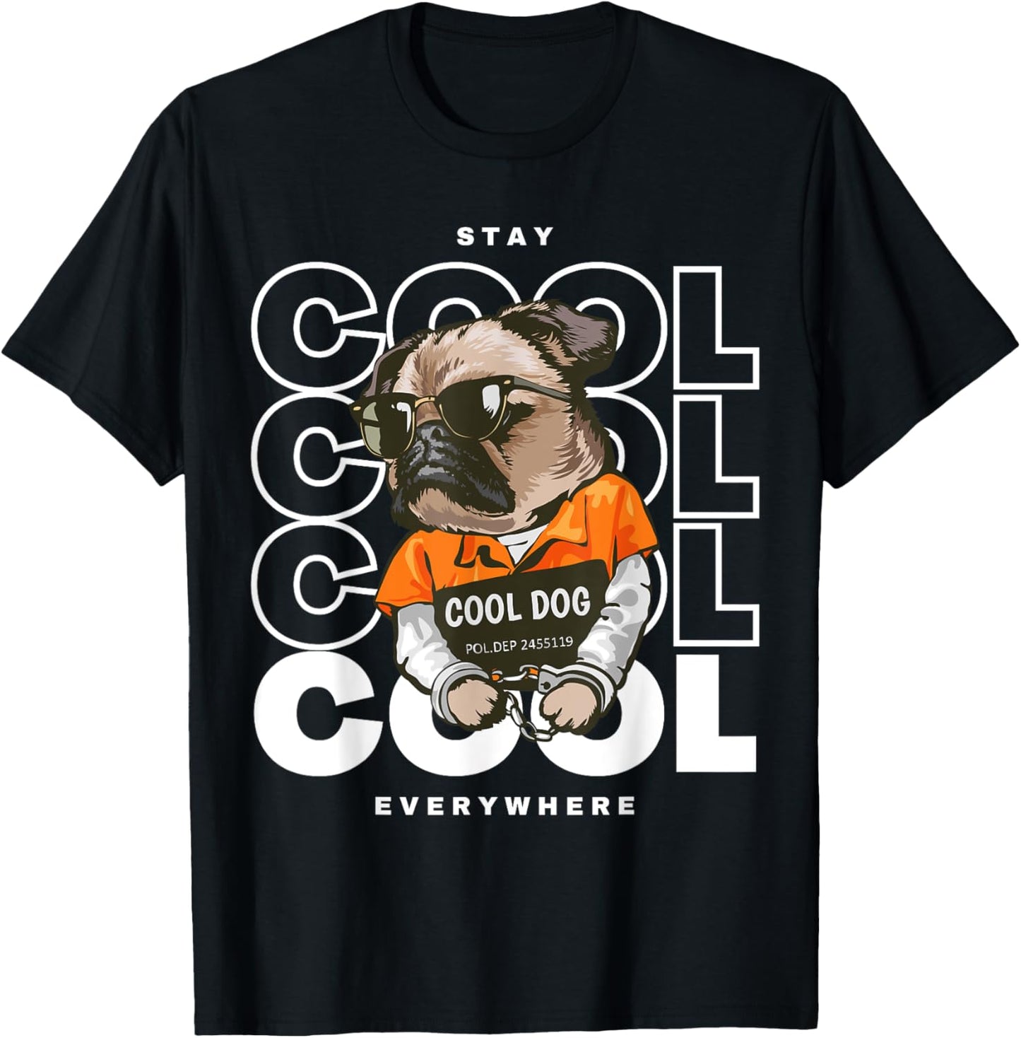 Stay Cool Everywhere. Funny Cool Dog Women Kids T-Shirt - T-Shirt | Black