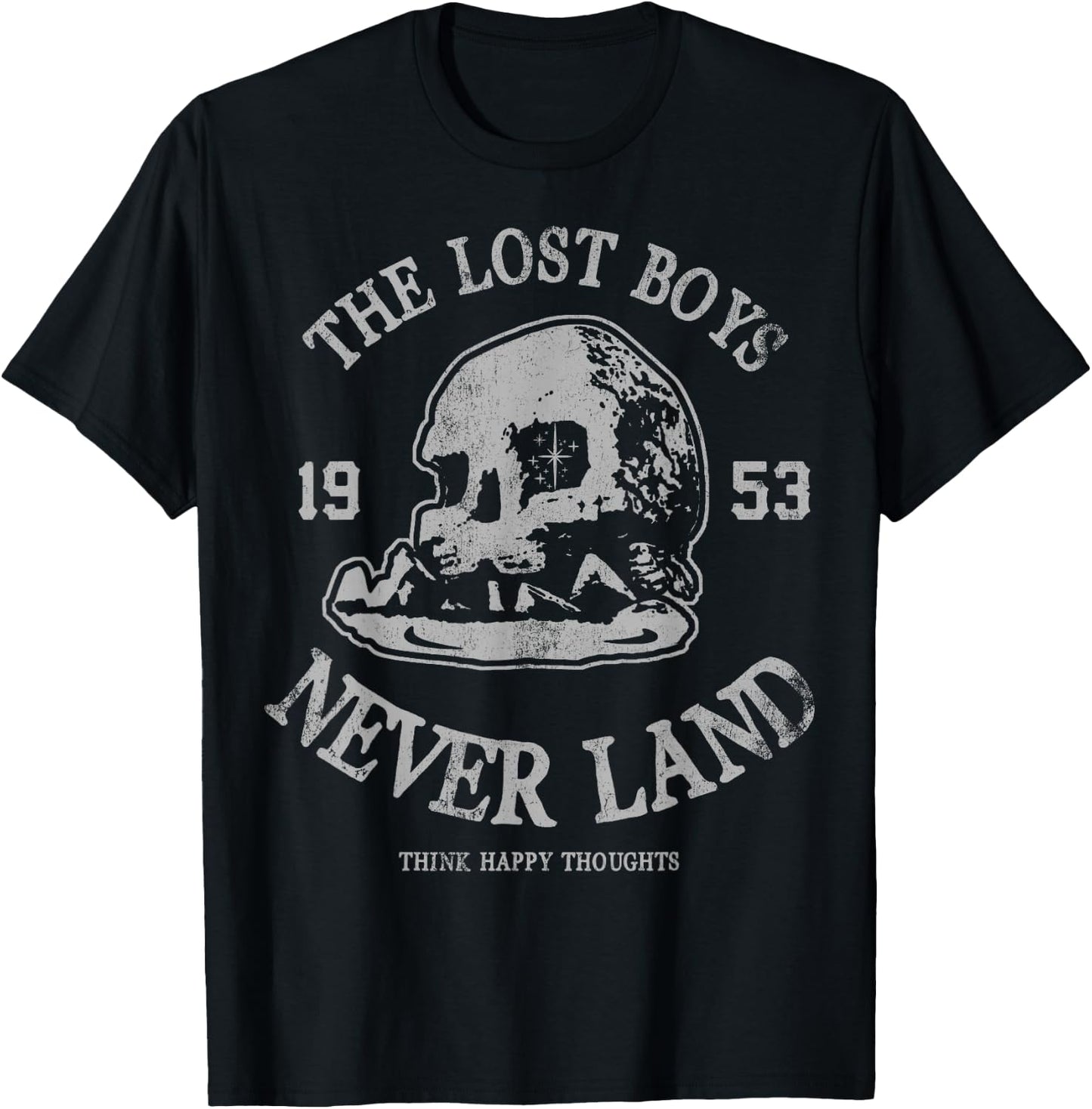 Disney Peter Pan The Lost Boys Think Happy Thoughts Small T-Shirt - T-Shirt | Black