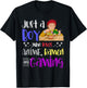 Just A Boy Who Loves Anime Ramen and Gaming Gamer Anime Small T-Shirt - T-Shirt | Black